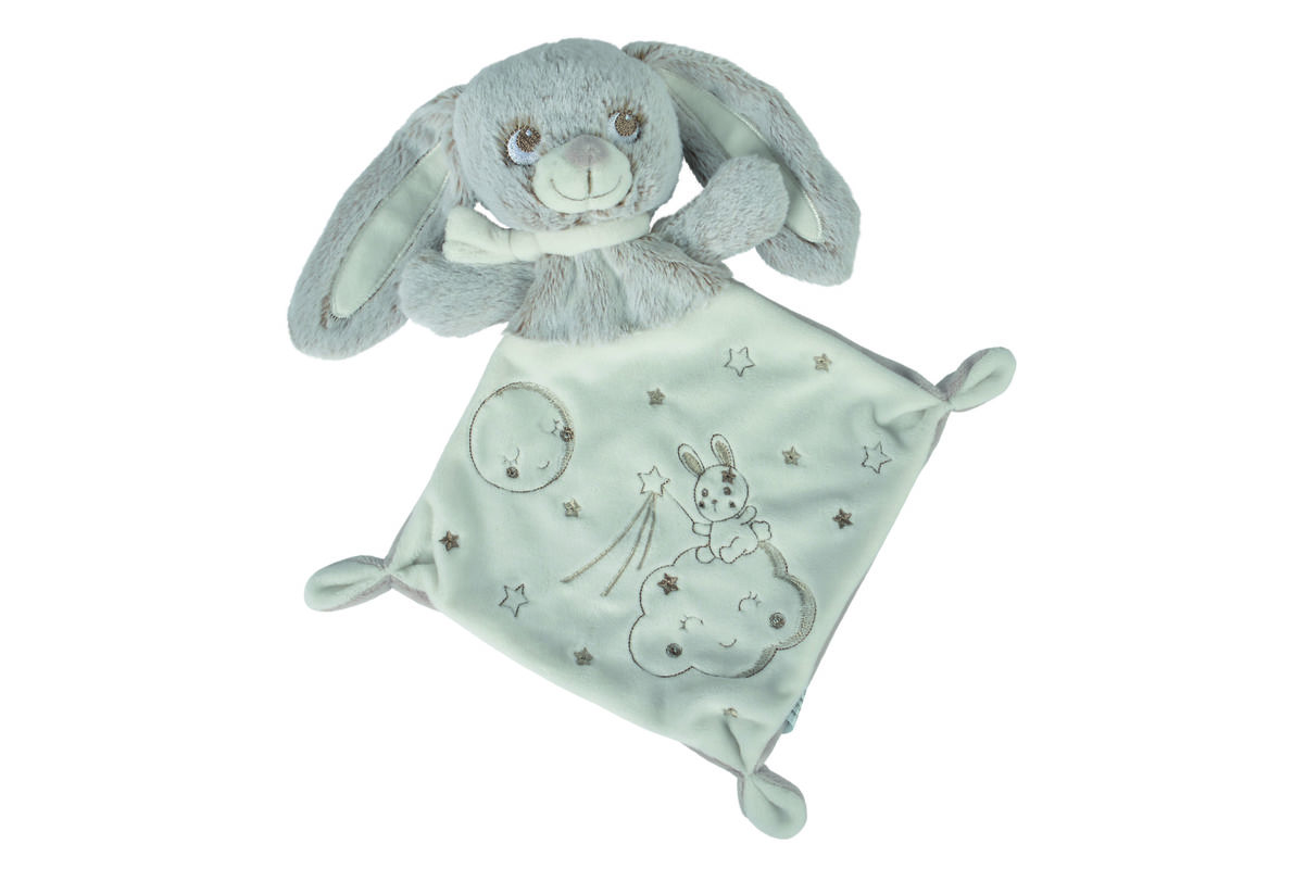  louis baby comforter rabbit grey white 